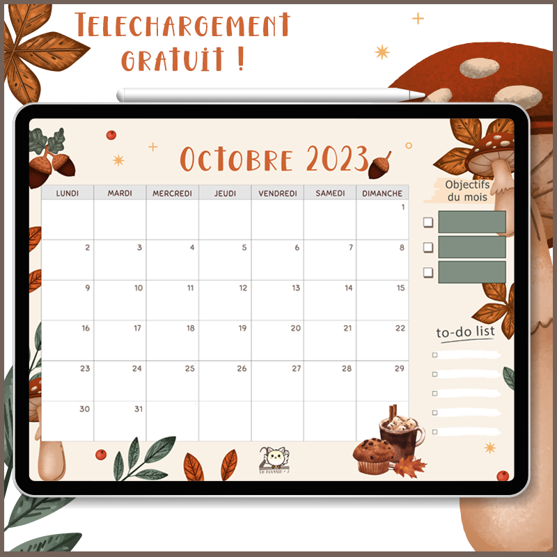 calendrier octobre vignette
