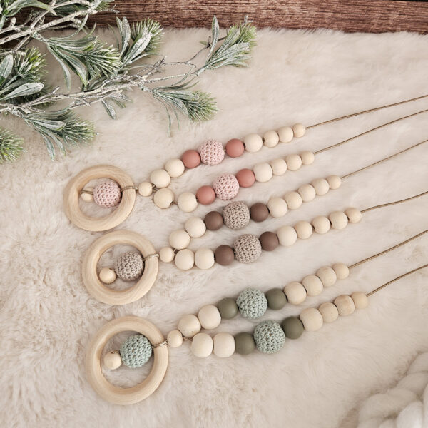 Collier allaitement silicone et bois