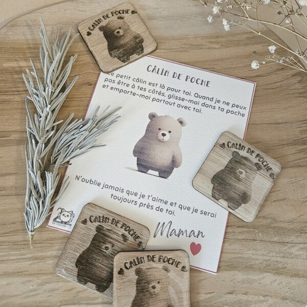 Calin de poche ours pour enfant