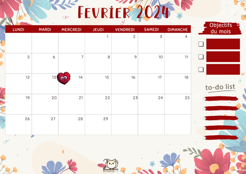 planning planner février 2024