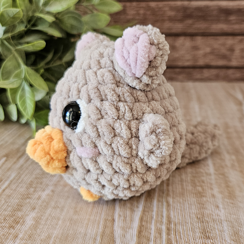 peluche poussin-chat