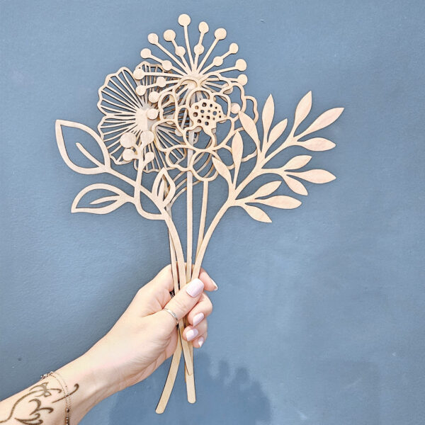 fleurs en bois