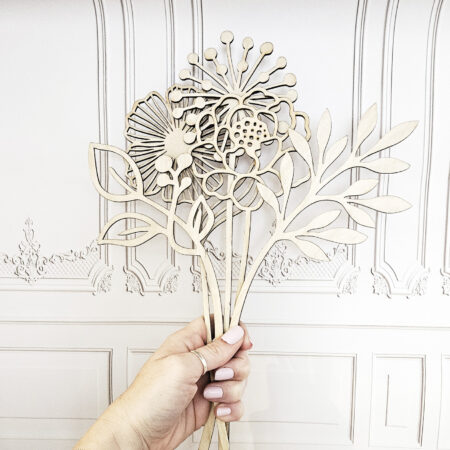fleurs en bois