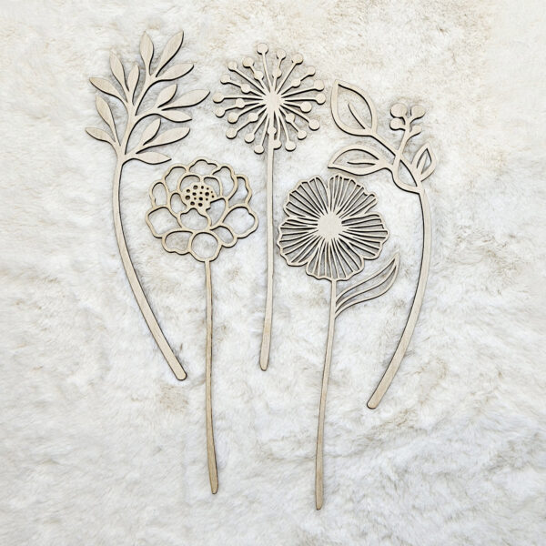 fleurs en bois