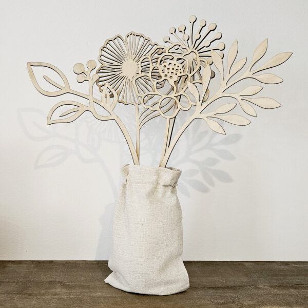 fleurs en bois