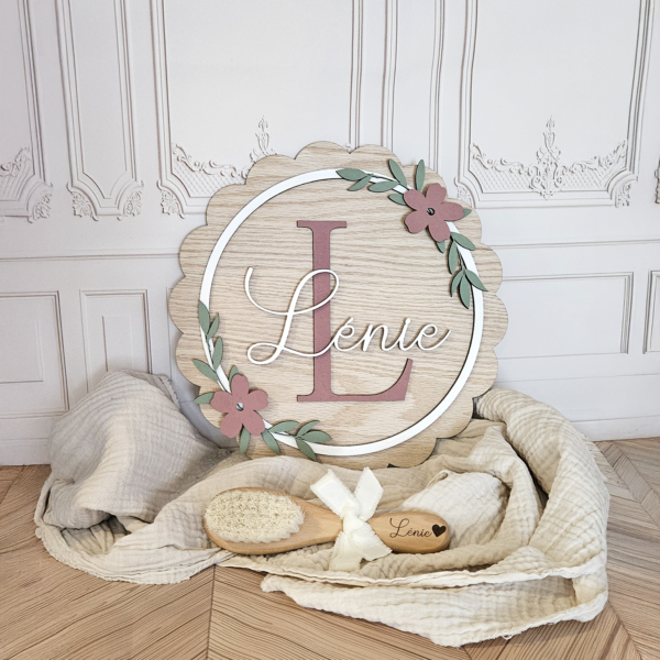 Panneau bois personnalisé décoration chambre bébé