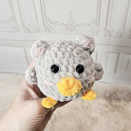 peluche poussin chat fluffy