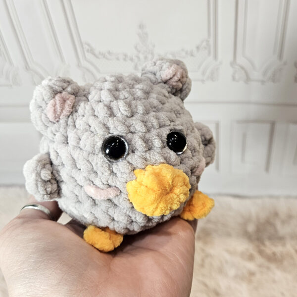 peluche poussin chat fluffy