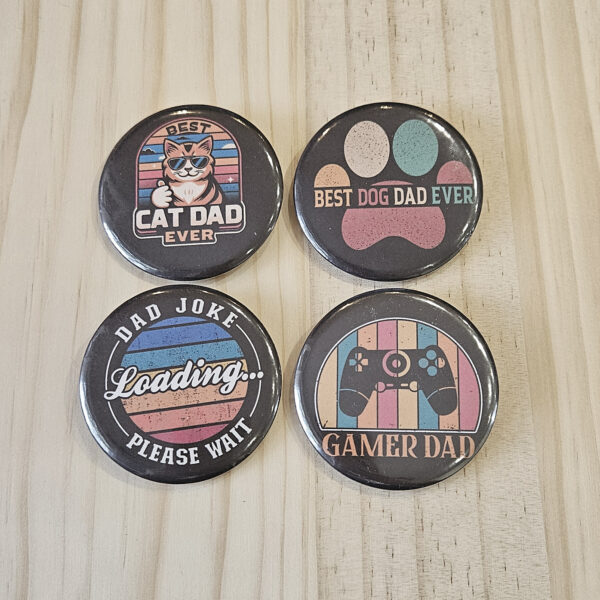 badges papa retro décapsuleur