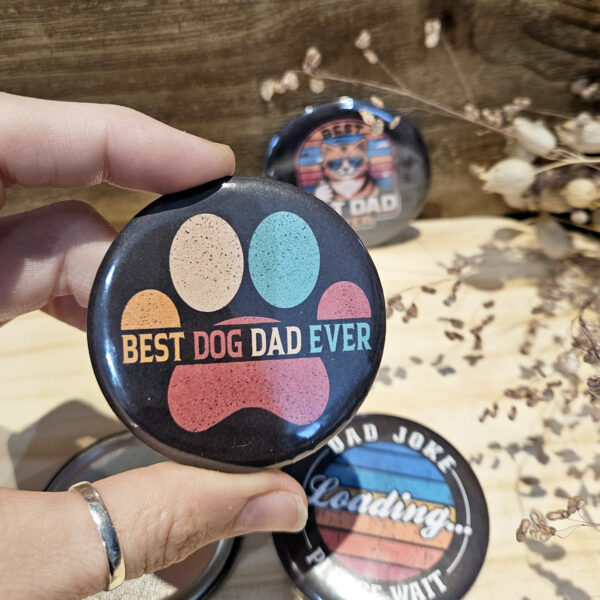 badges papa retro décapsuleur