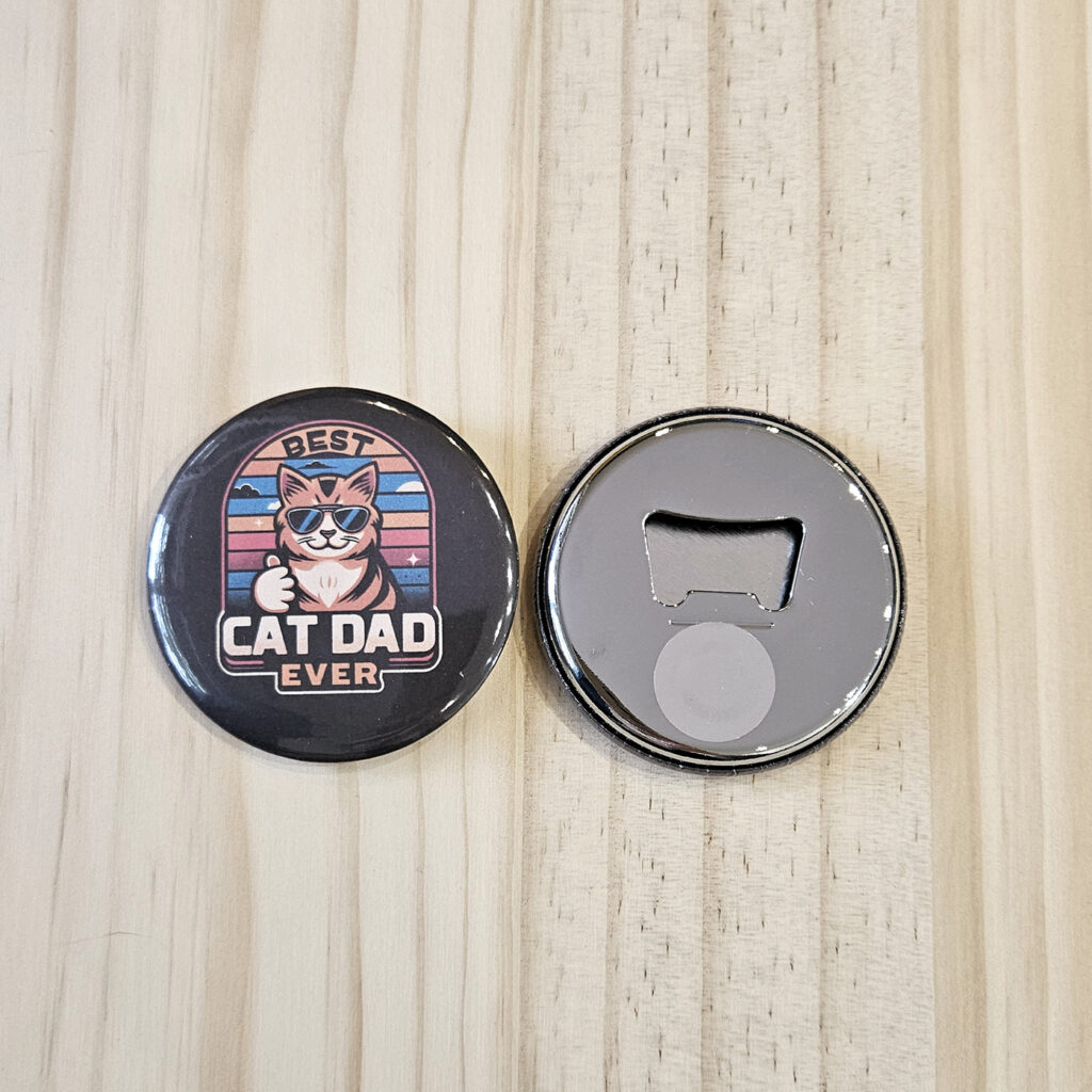 badges papa retro décapsuleur