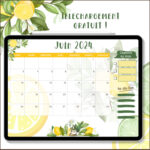 Planning calendrier juin 2024 téléchargement gratuit