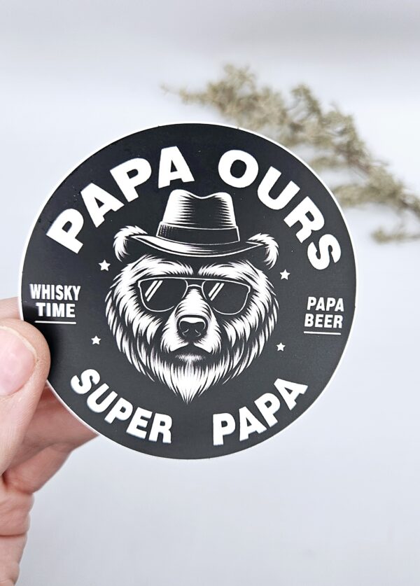 sticker papa ours