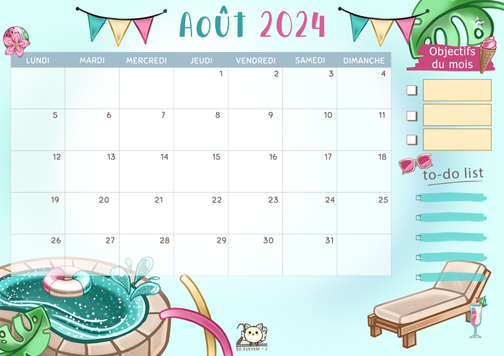 planning téléchargement gratuit aout 2024