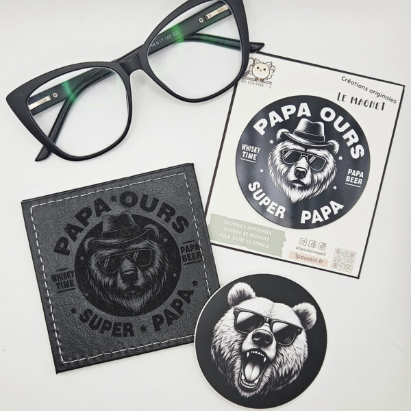 magnet papa ours