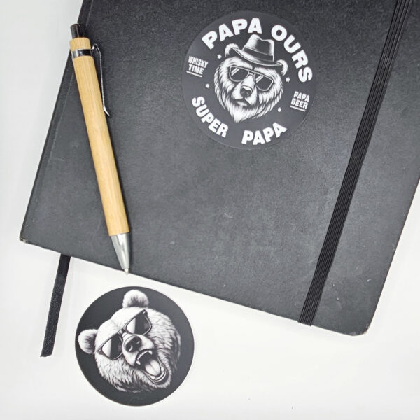 sticker papa ours