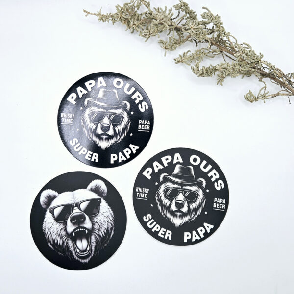 sticker papa ours