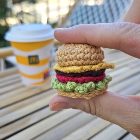 porte clé mini hamburger