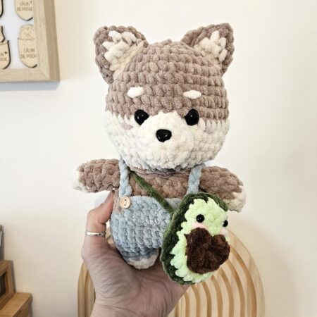 Peluche Shiba au crochet