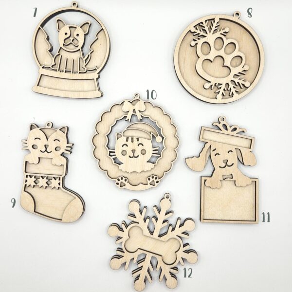 boules de noel en bois personnalisables