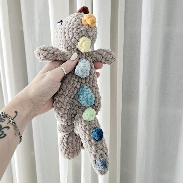 Peluche doudou dinosaure au crochet fait main