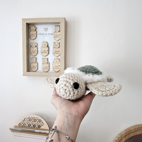 Peluche tortue au crochet fait main