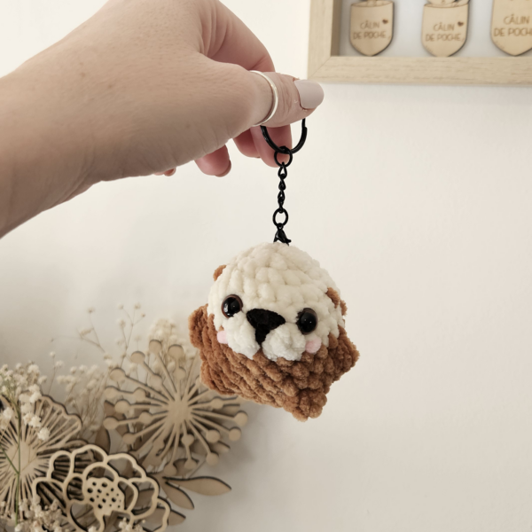 porte-clé, fait main loutre