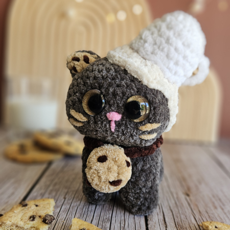 Cookie le Chaton Maladroit peluche crochet faite main