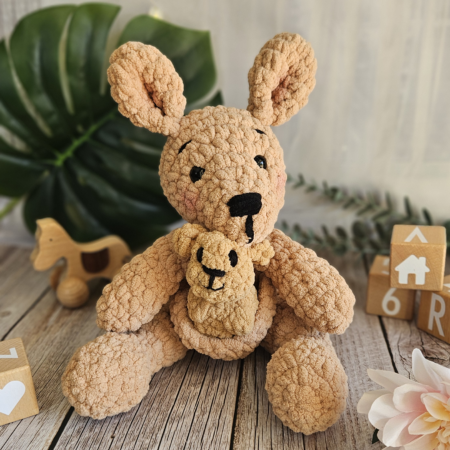 Kangourous peluche crochet fait main