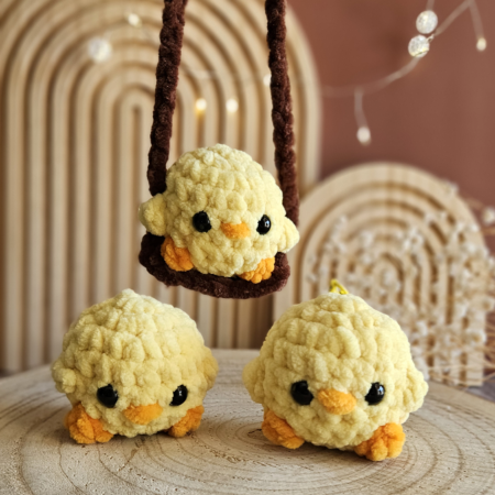 poussin crochet fait main